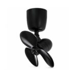 Point One Storm Type II black corner fan on white background