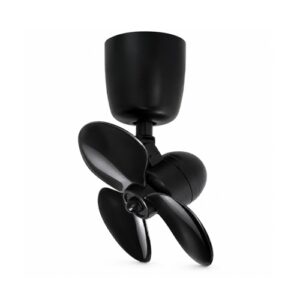 Point One Storm Type II black corner fan on white background