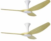 Point One typhoon ceiling fan with light white pinewood blades