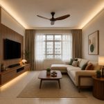Coveless Aluminium Profile Singapore HDB Living Room Installation