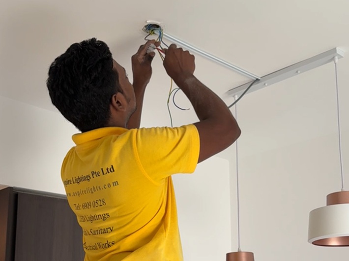 Electrician performed Electrical works at Singapore residential