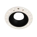 Eryx black borderless recessed downlight with matt black reflector