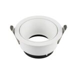 Klar small recessed downlight in matt white with deep-set aperture