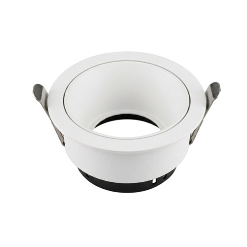 Klar Small Recessed Downlight – Matt White Klar small recessed downlight in matt white with deep-set aperture