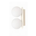 Pearl Frosted Glass Wall Light White Frame Studio View