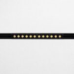 Magnetic non-adjustable Lego grille track light installed in recessed magnetic track