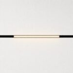 Magnetic linear diffused track light illuminated on recessed magnetic track