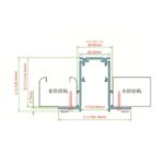Recessed magnetic track cross-section with false ceiling dimensions