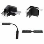 Magnetic track joint connectors and electrical joint modules