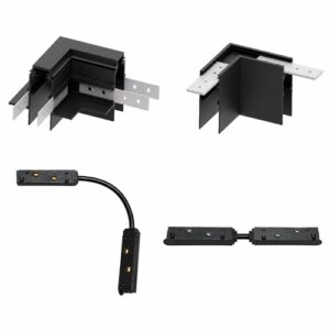 Magnetic track joint connectors and electrical joint modules