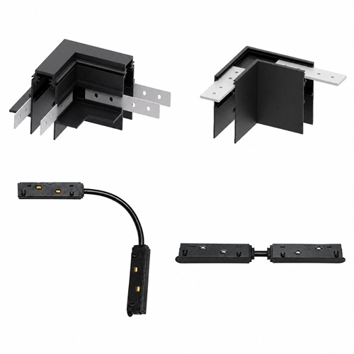 Magnetic track joint connectors and electrical joint modules