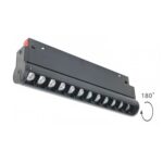 180° tiltable Magnetic Lego Grille Track Light in black