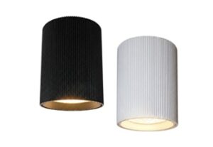 surface mount downlight in black and white for homes without false ceiling