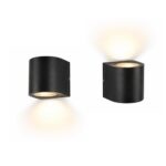 Stark GU10 single wall light mounted for upward or downward lighting