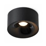 Black Halo surface mount downlight with round slim design