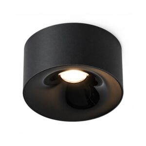 Black Halo surface mount downlight with round slim design