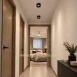 Glorior black halo surface mount downlights installed in HDB hallway