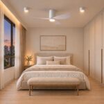 White Halo surface mount downlight in HDB master bedroom