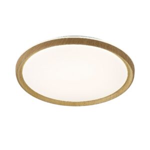 Jupiter slim wood flush ceiling light in oak wood finish
