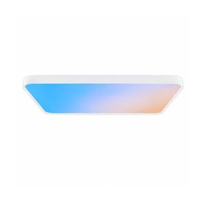 Rectangle LED skylight with white frame and blue-to-sunset light effect
